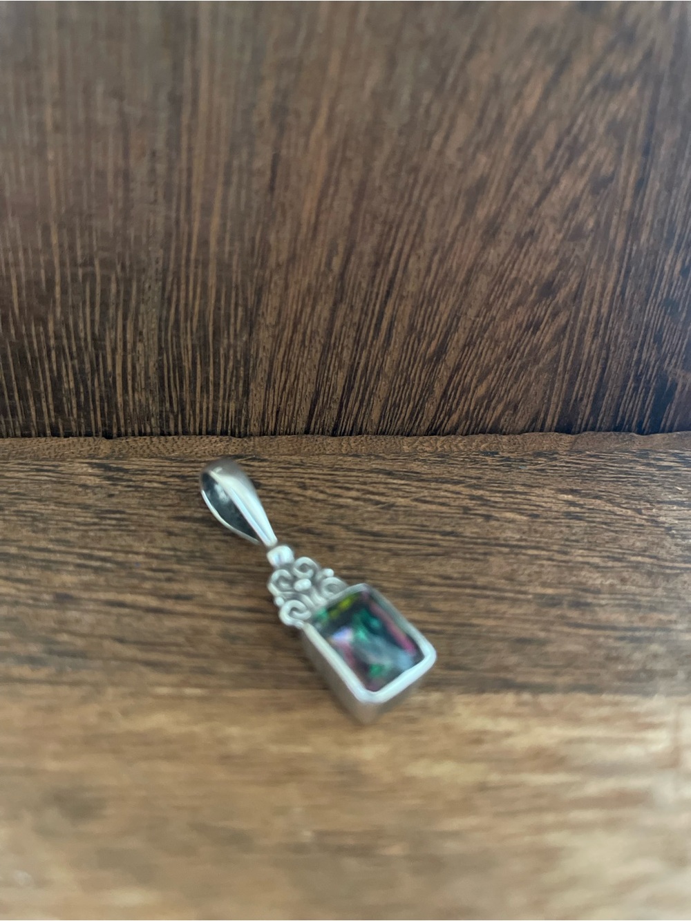 Sterling Silver SAjEN Multicolor Mystic Quartz Pendant - Elegant Women's Jewelry - Picture 3 of 5